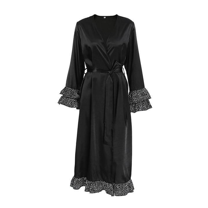 Dame Kimono-robe med elegante flæser Stilla