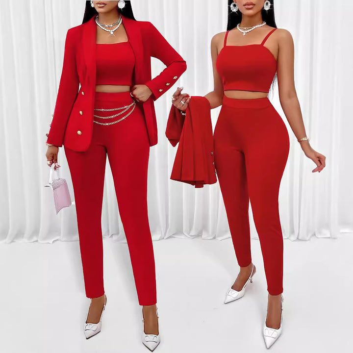 Damer Elegant Blazer Bukser Kombination Stilla