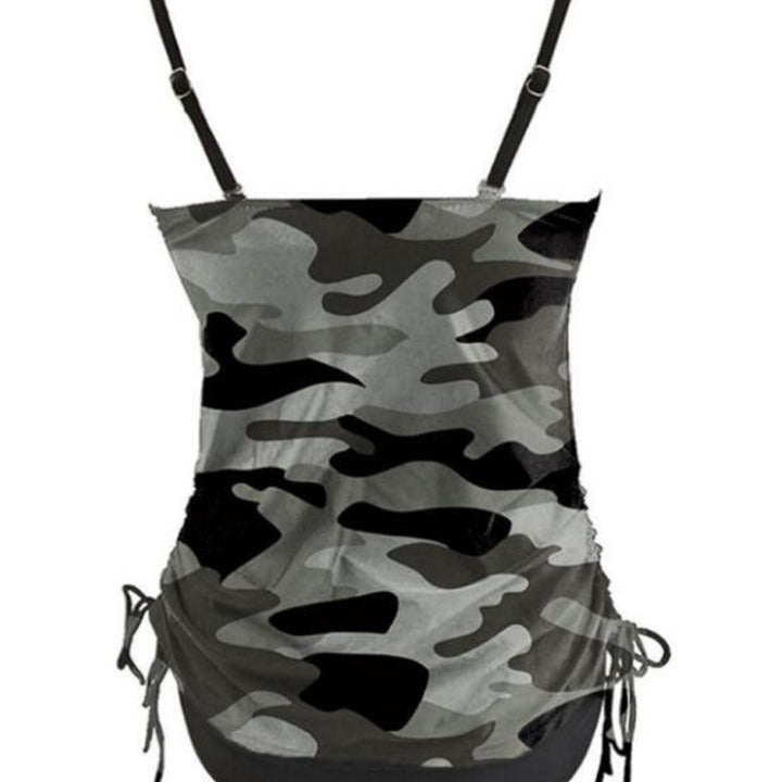 Dame Tankini-sæt med mode camouflage mønster og figurformende snit Stilla