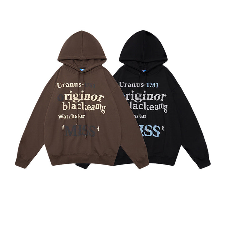 Kvinders fritidshoodie med trendy bogstaver Skovae