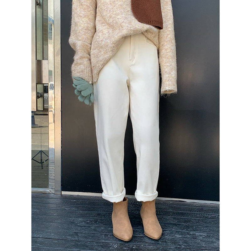 Dame High-Waist Jeans med klassisk skæring og moderne, elastisk talje Stilla