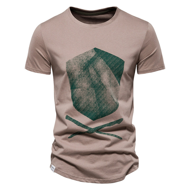 Herrer høj kvalitets T-shirt med moderne grafiktryk Stilla