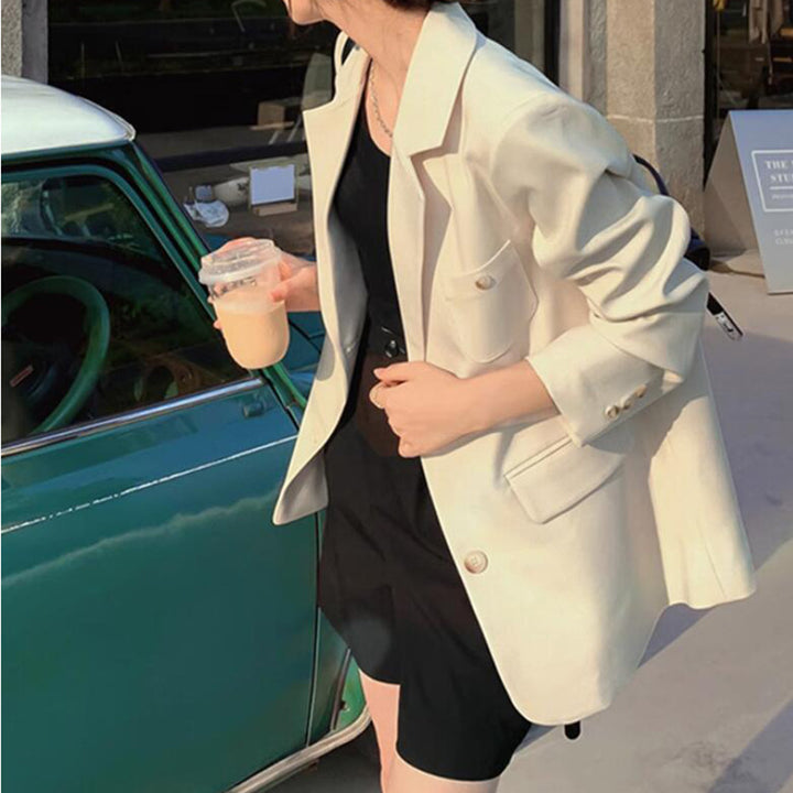 Dame elegant Oversize-blazer med struktureret design og praktiske lommer Stilla