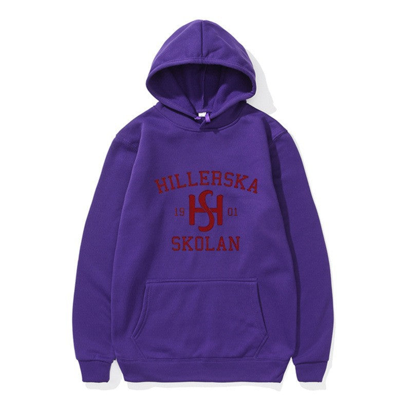 Kvinders hætte sweatshirt med klassisk skolemotiv og hyggelig indvendig for.