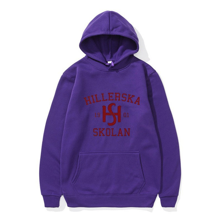 Kvinders hætte sweatshirt med klassisk skolemotiv og hyggelig indvendig for.