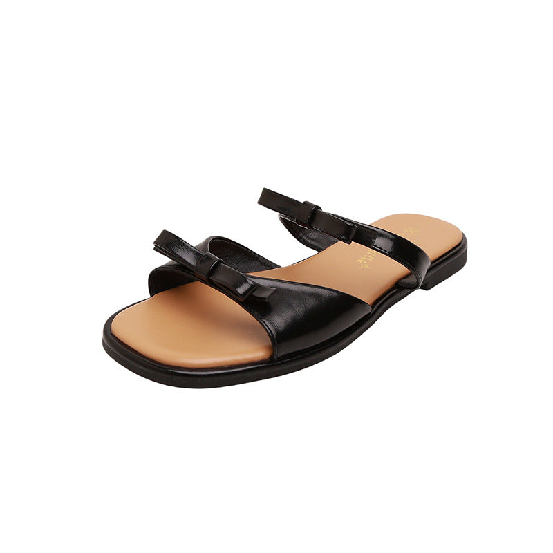 Dame Zehentrenner-sandaler med moderne sløjfe-design og komfortabel fodseng Stilla