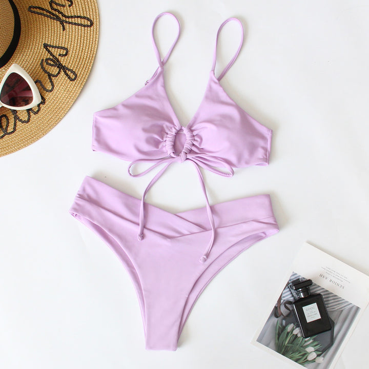 Dame Bikini-sæt med innovativt indviklet design og justerbare stropper Stilla