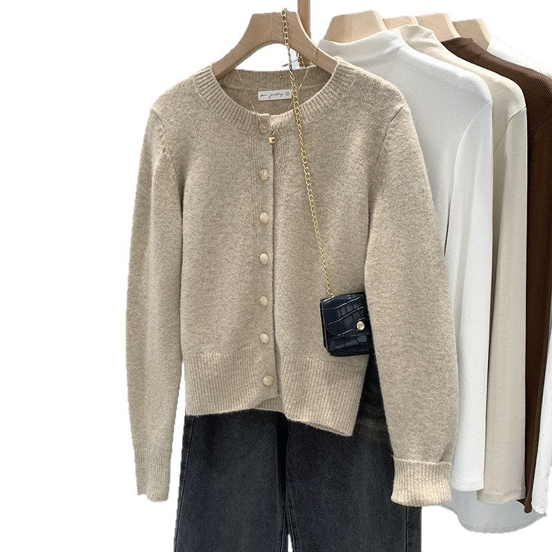 Kvinders hyggelige cardigan med fint knapdesign Stilla