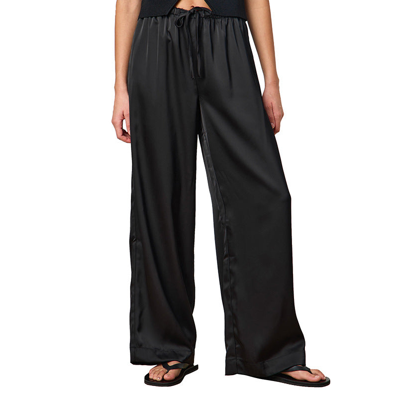 Femme Let Satin-Bred-Bukser Stilla