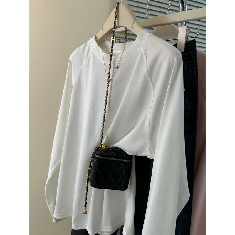 Dame Relaxed Fit Langærmet T-Shirt med stilfulde sideslidser Stilla
