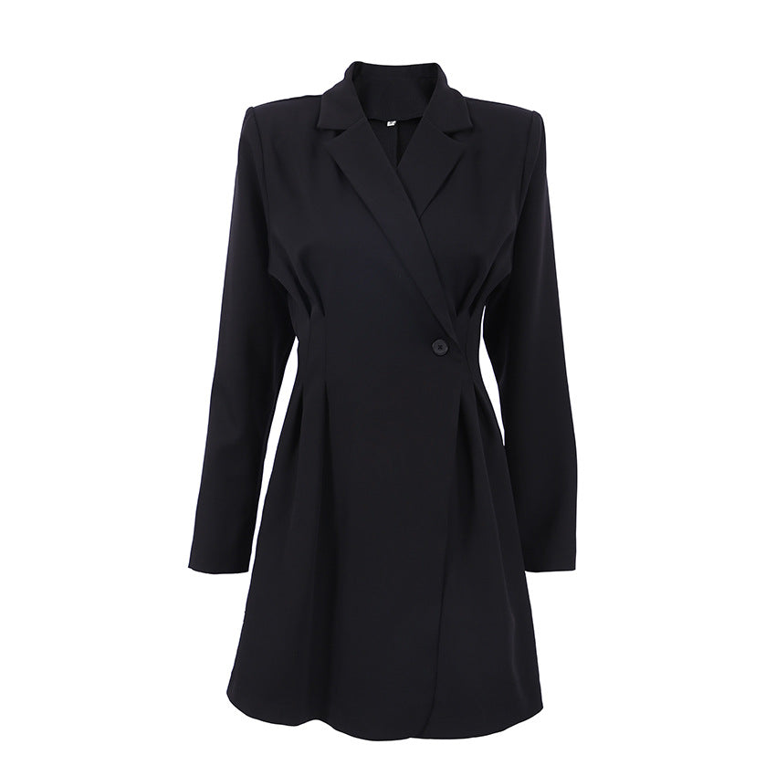 Dame elegant blazer-kjole med struktureret silhuet og figursyet snit Stilla