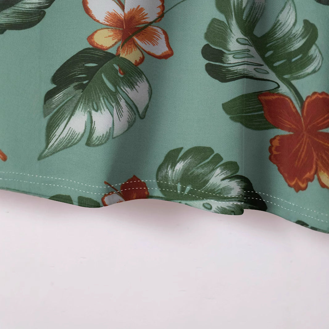 Herren Kortærmet Poloshirt med eksotisk blomsterdesign og åndbare egenskaber Stilla