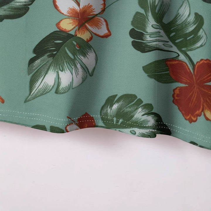 Herren Kortærmet Poloshirt med eksotisk blomsterdesign og åndbare egenskaber Stilla