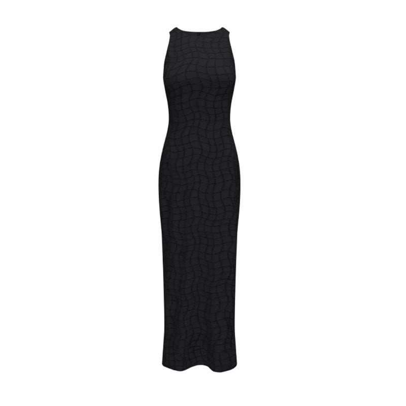 Dame Maxikjole med fin struktur og elegant design Stilla