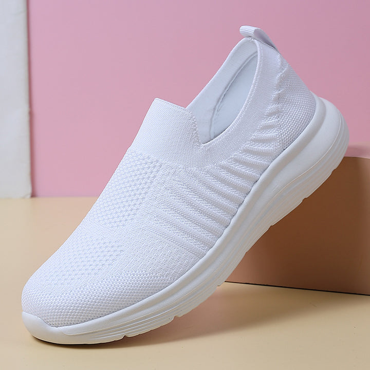 Dame nan åndbar strik-sneakers med viskoelastisk indersål og fleksibel gummiydersål Skovae