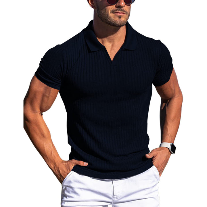 Herrer polo skjorte med struktureret ribdesign og behagelig pasform Stilla