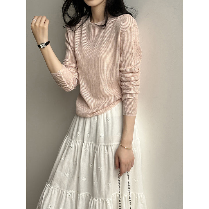 Dame afslappet sweater med bæltebinding Stilla