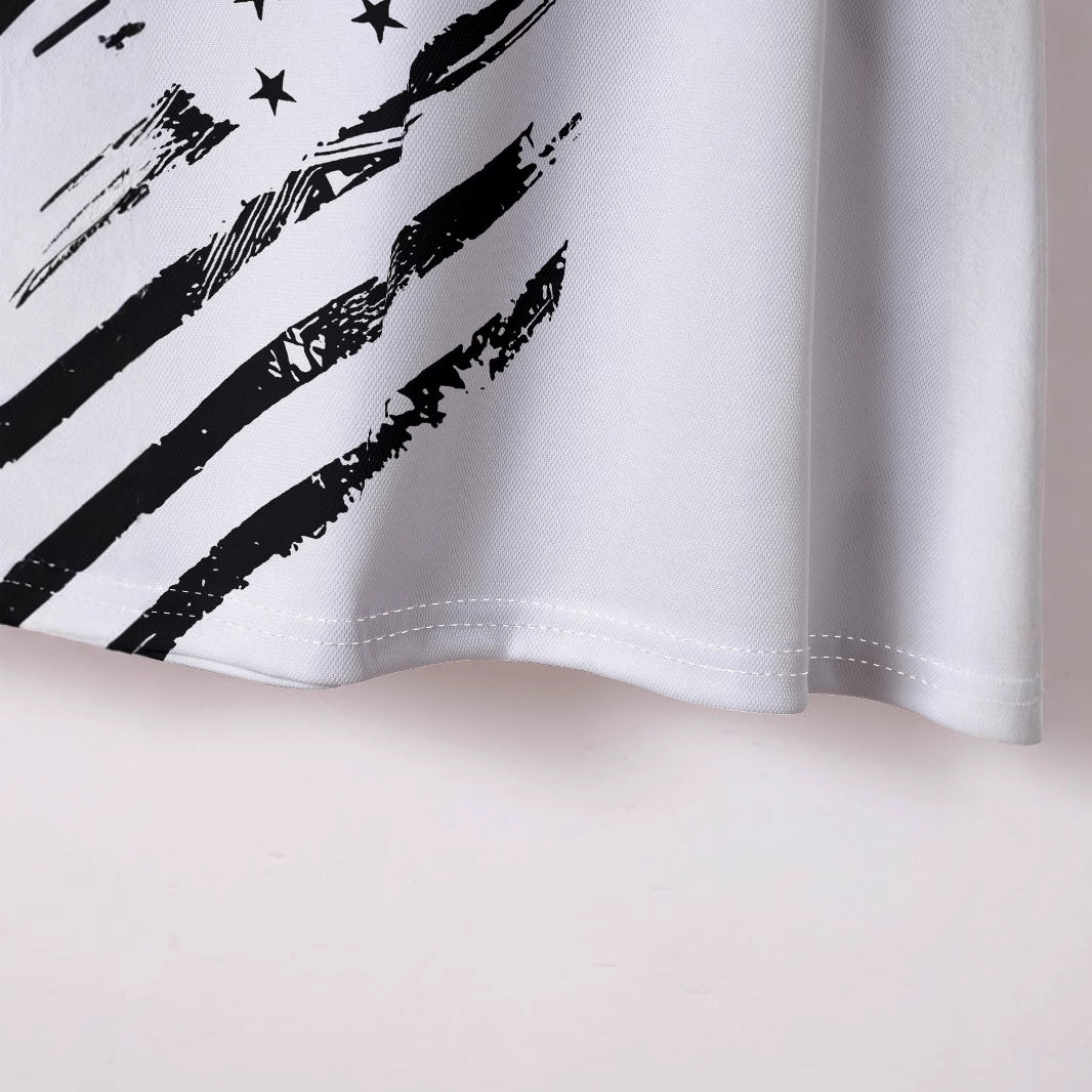 Herrer poloshirt med USA-motiv og moderne grafikdesign Stilla