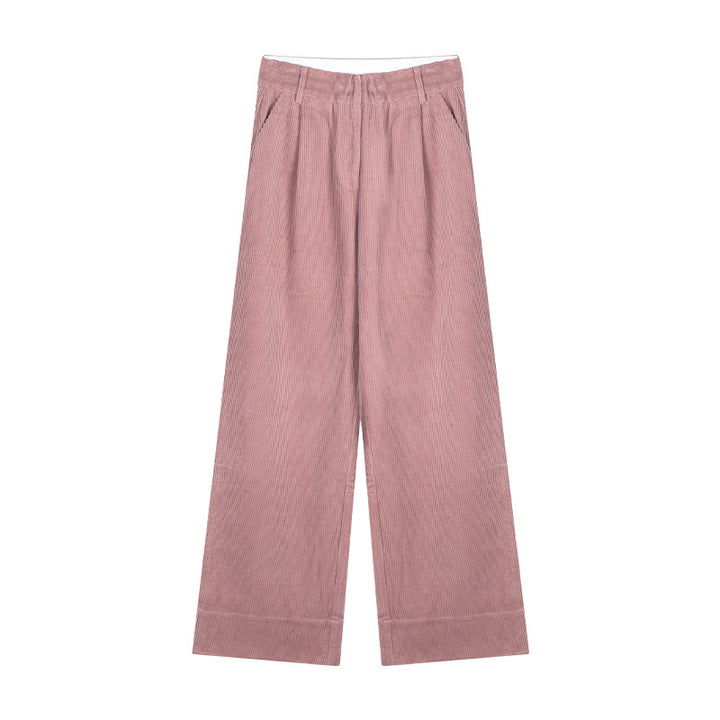 Dame bred plissé-bukser med høj talje og elegante folder Stilla