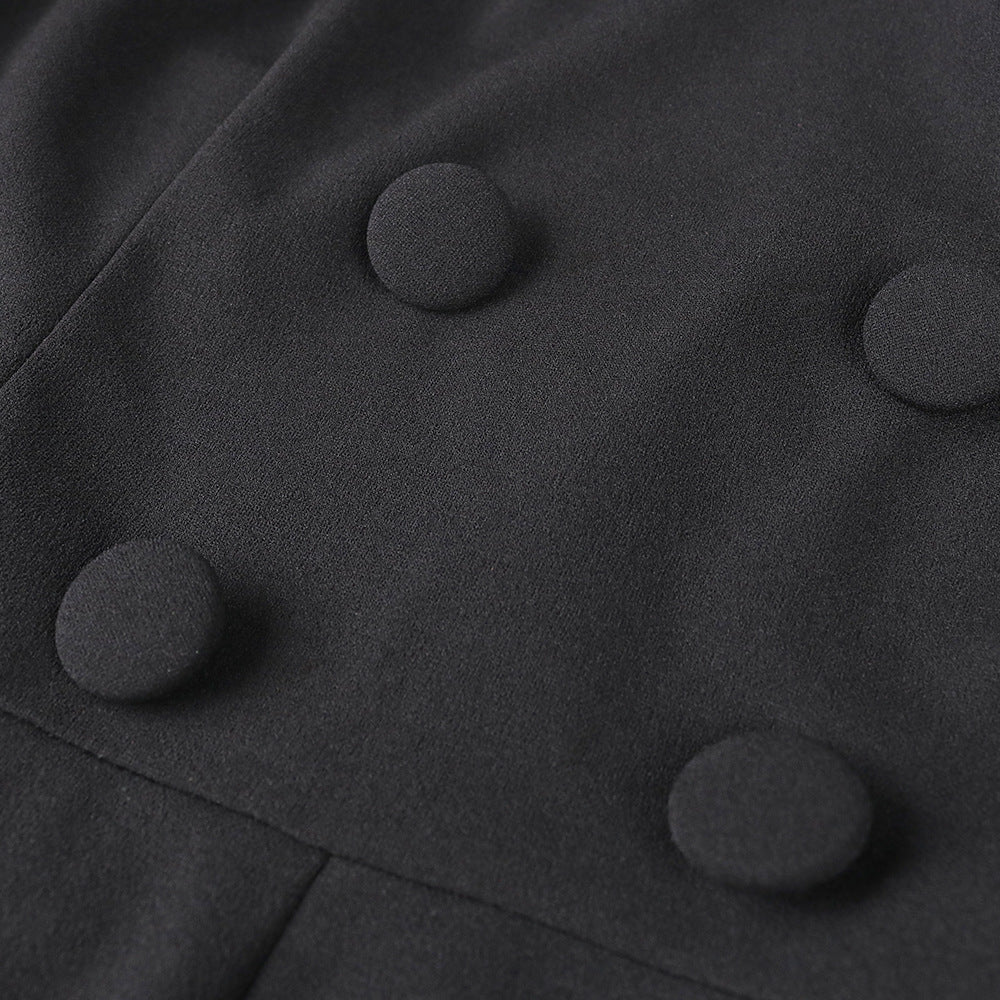 Dame Elegant jumpsuit med gennemsigtige puffærmer Skovae