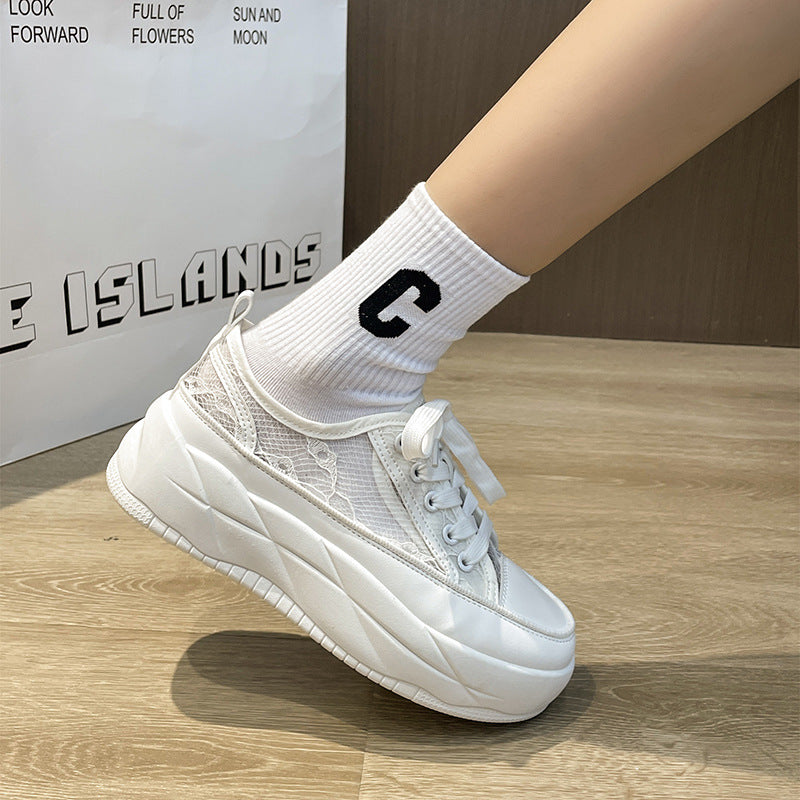 Dame Plateausneakers med gennemsigtigt netdesign Stilla