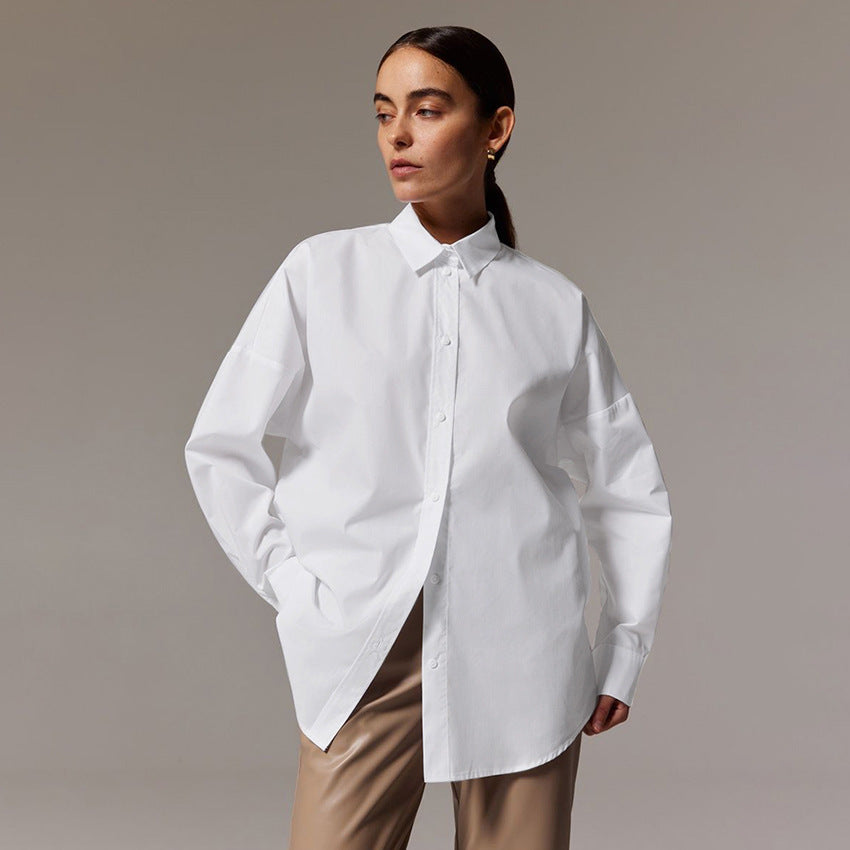 Dame Oversized Skjorte med moderne snit og fint materiale Stilla