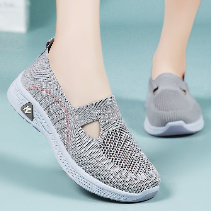 Dame Lettere og åndbare Sneakers med elastisk Slip-On Design Stilla