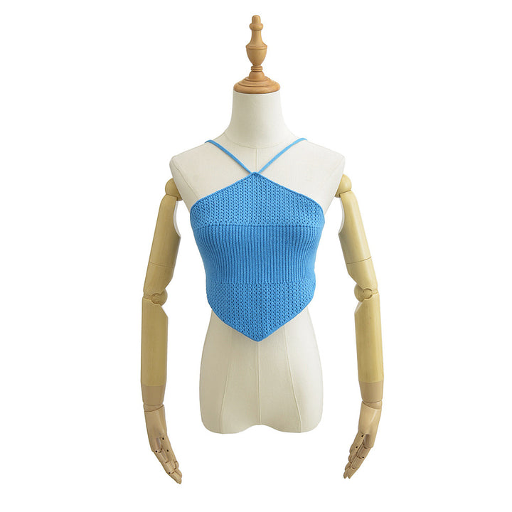 Dame tanktop med stilfuldt netdesign og fashionable volangdetaljer Stilla