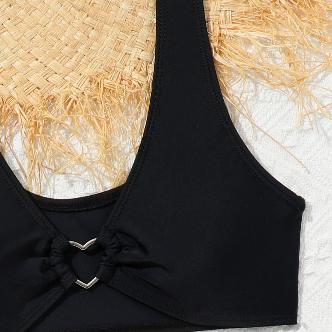 Dame Sport-Bikini-Sæt med højt udskårne trusser og smart rynkning Stilla