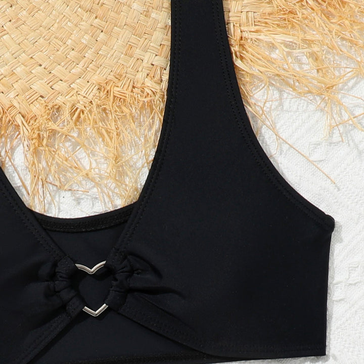 Dame Sport-Bikini-Sæt med højt udskårne trusser og smart rynkning Stilla