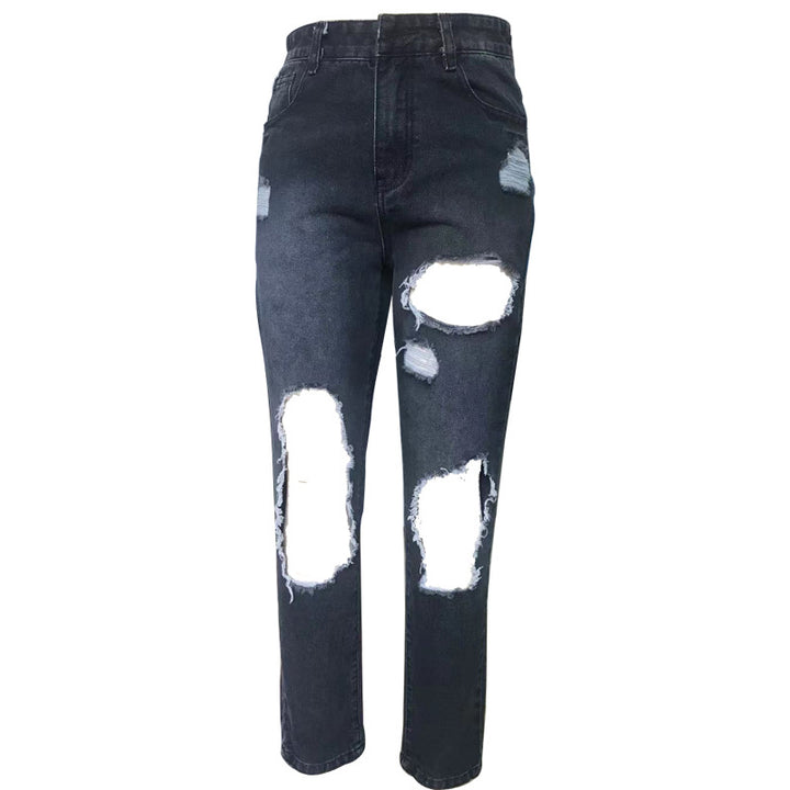 Kvinder Rivet Jeans i moderigtig Urban-stil med høj talje og smal pasform Stilla