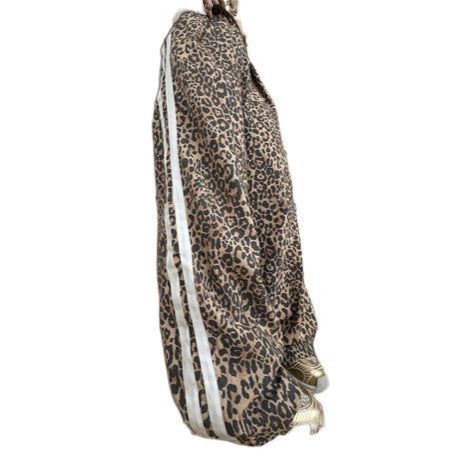 Dame Elegant Maxi Bukser med Leopard Print Stilla