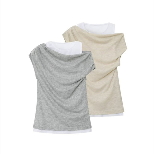 Dame afslappet sweatshirt med innovativt oversized snit og trendy draperinger Skovae