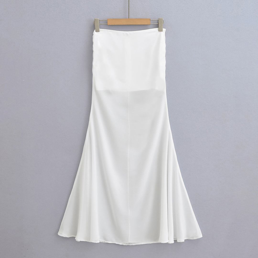 Dame Elegant Maxi-nederdel med flydende snit og sart tekstur Stilla