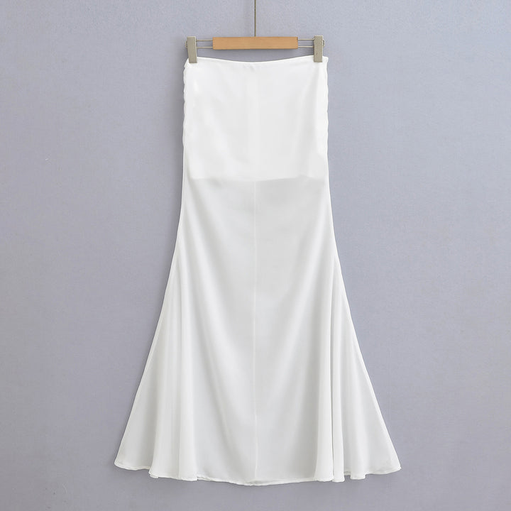 Dame Elegant Maxi-nederdel med flydende snit og sart tekstur Stilla