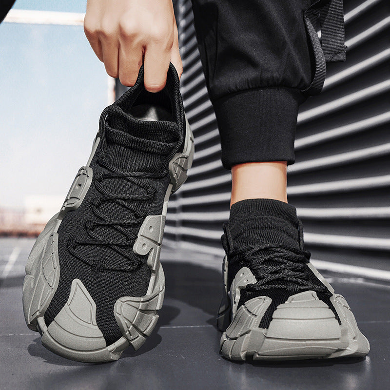 Herrer futuristiske sneakers med sok-lignende design og skridsikker sål Stilla