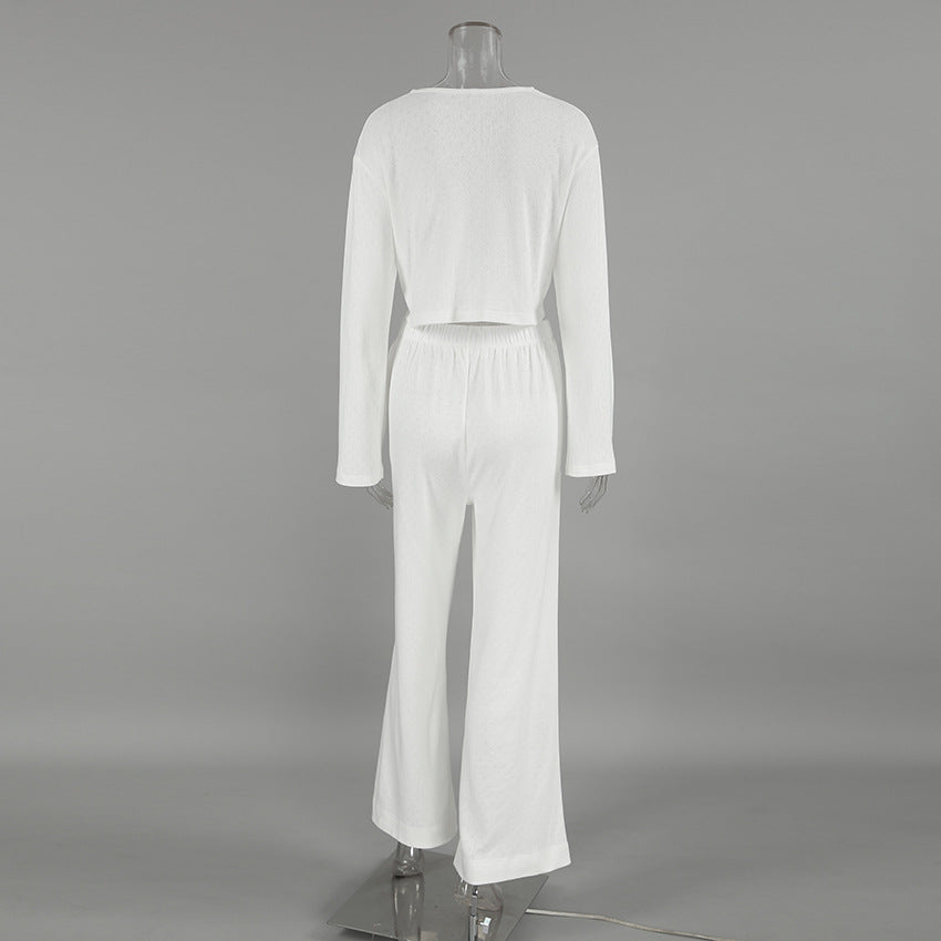 Damer behagelig cropped sweater og yderligere bukser sæt Stilla