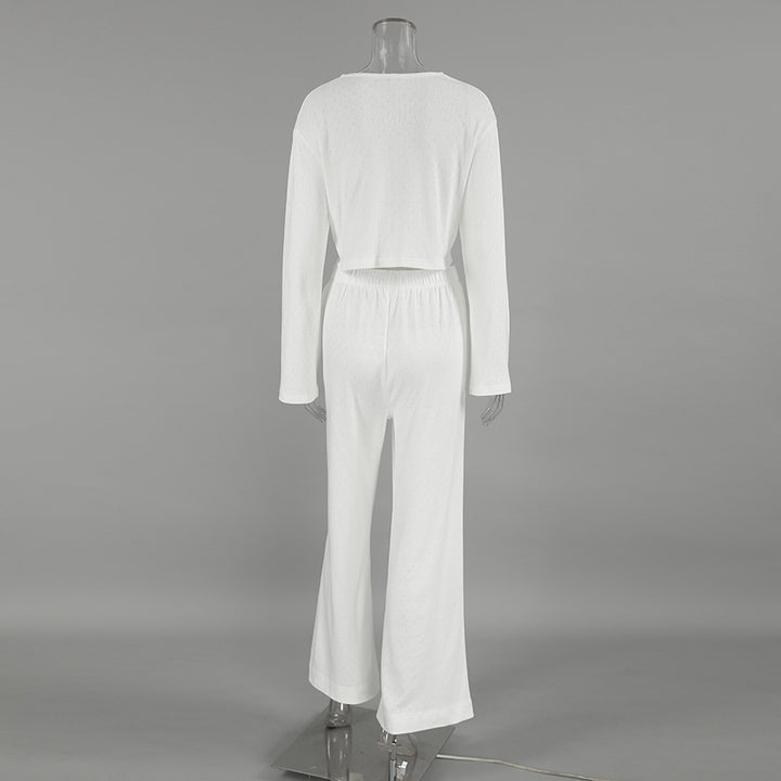Damer behagelig cropped sweater og yderligere bukser sæt Stilla