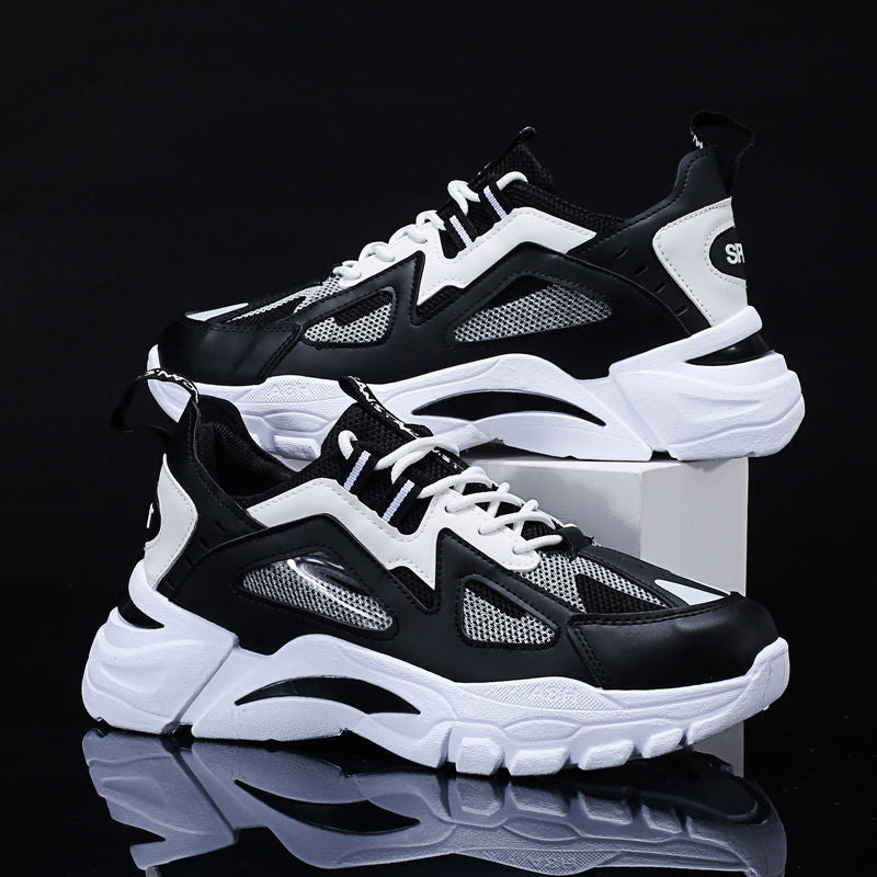 Herrer Sporty fritids sneakers med åndbart mesh-overflade og støddæmpende sål Stilla
