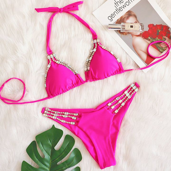 Dame-bikini-sæt med strass-dekoration Stilla