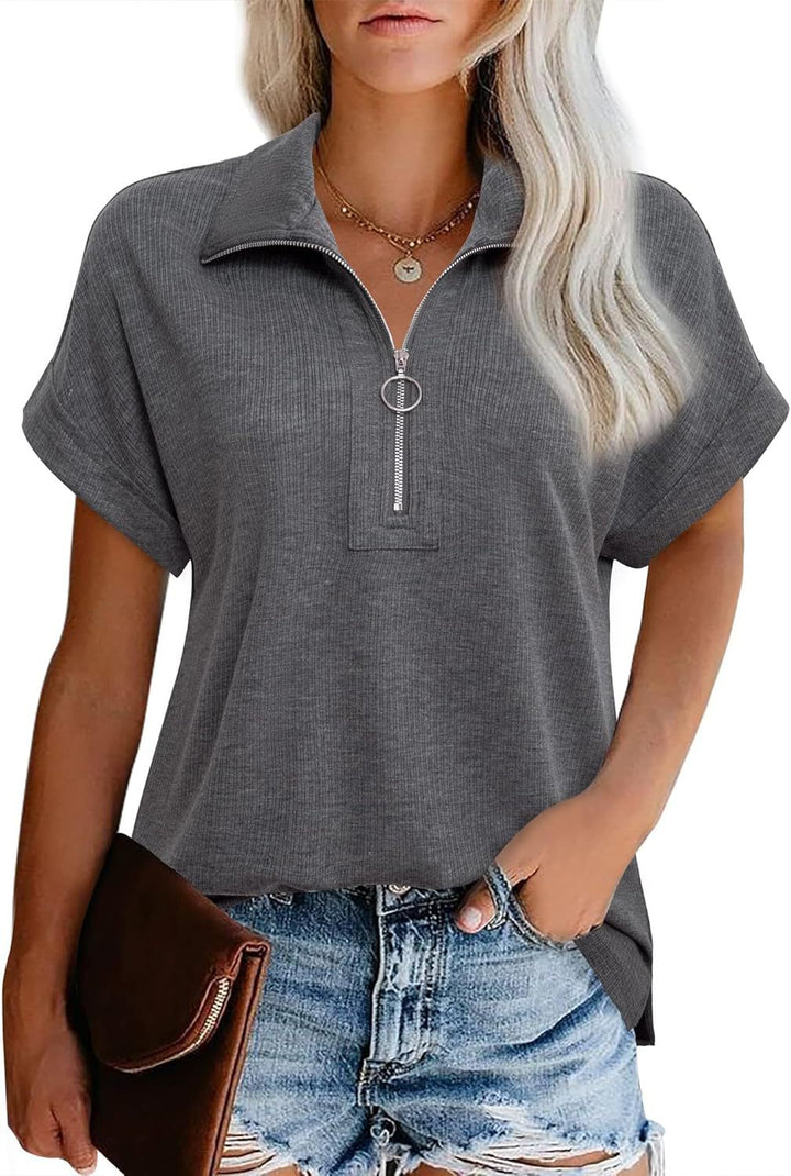 Dame Modern Zip-Up Fritidstop Stilla