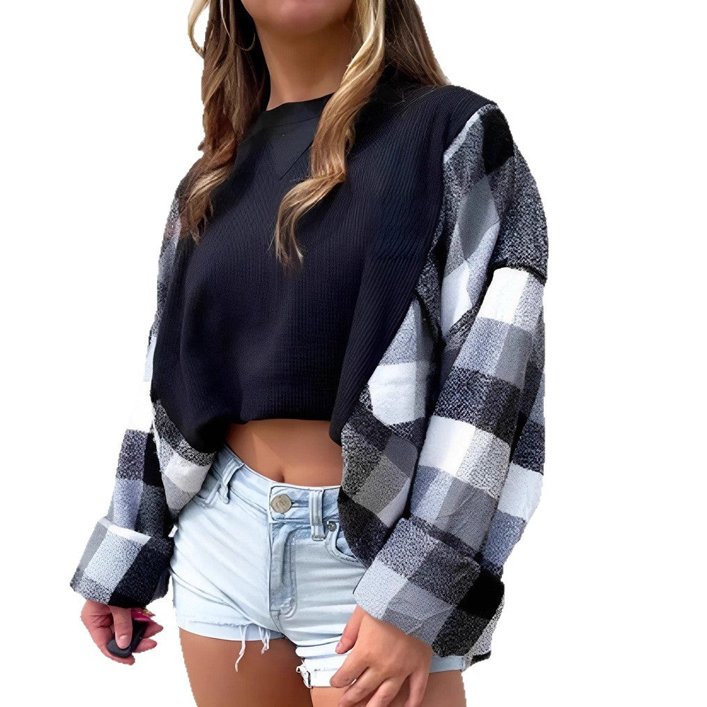 Dame nan Oversize-Shacket i skjortejakke-stil med kasseformet silhuet og opskudte ærmer Skovae