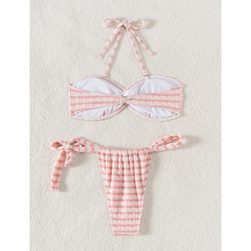 Femme Rib stribet Bikini-sæt Stilla