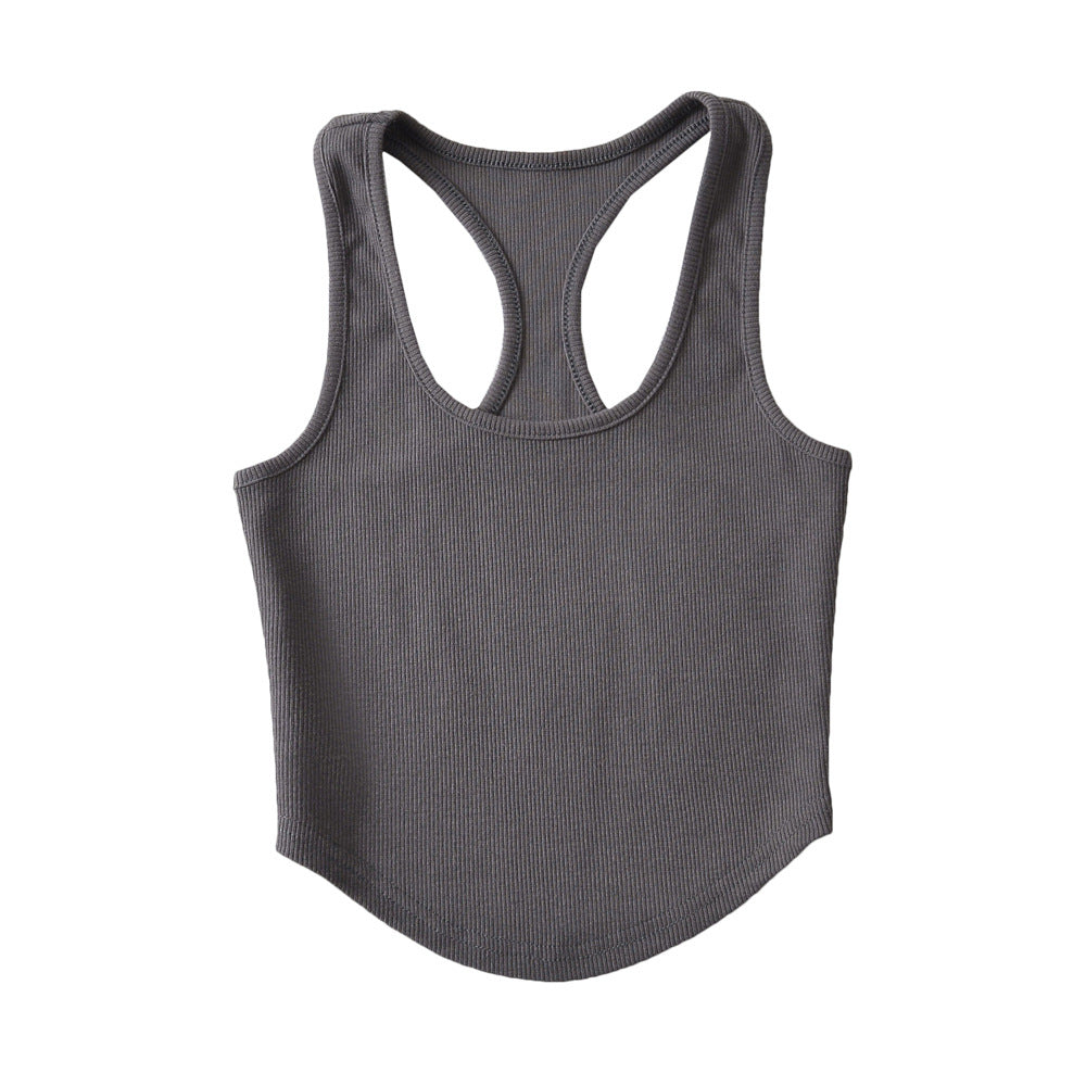 Dame sporty tanktop med racerback og kvalitets ribstruktur Stilla