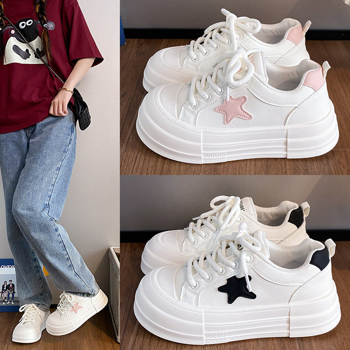 Dame Mode Plateau-Sneakers med stjerne-detalje og skridsikker sål Stilla