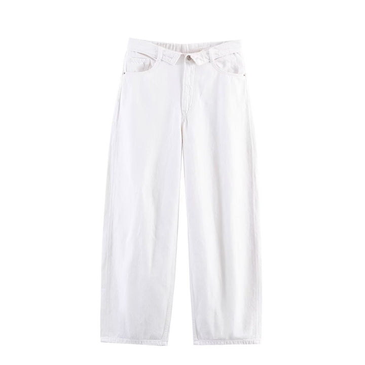 Dame højkvalitets Destroyed Jeans i en afslappet Baggy-stil med moderne accenter Skovae