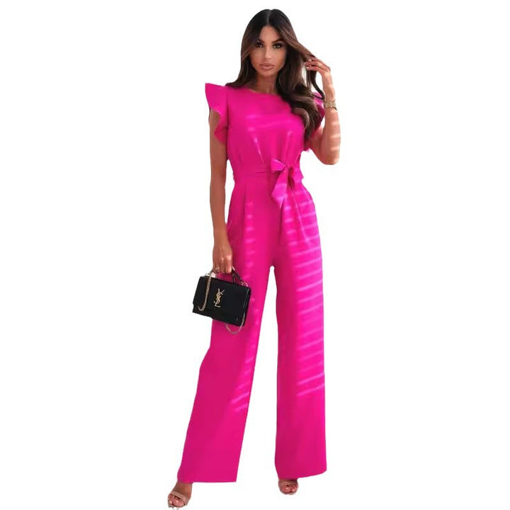 Dame elegant Jumpsuit med flæsekamp Stilla