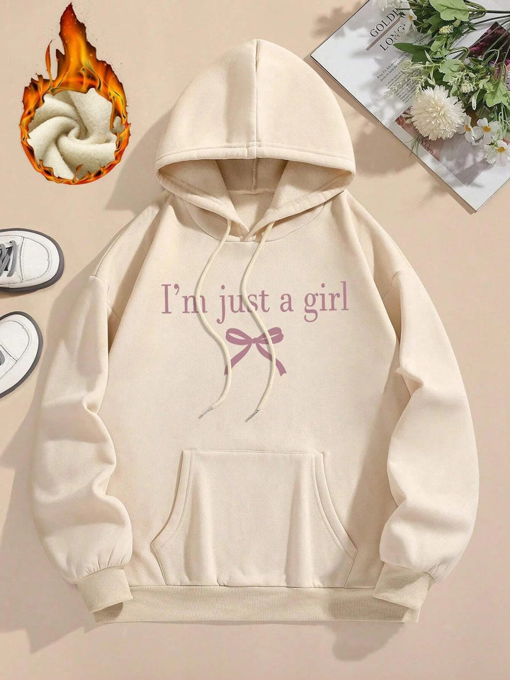 Kvinders hoodie med moderne print og klassisk snit Stilla