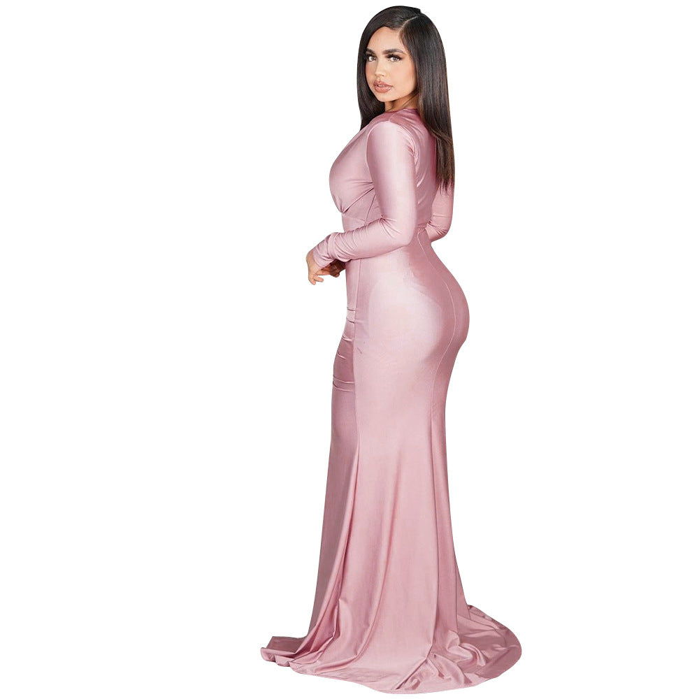 Dame High-Slit Ruffle Aftenkjole Stilla