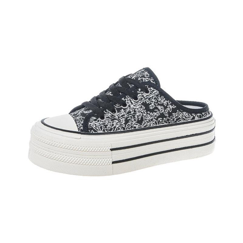 Dame Chunky Sneakers-Pantoletten i moderigtigt design med høj plateau Stilla